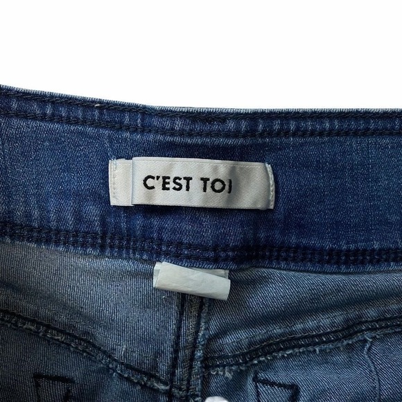 C'est Toi Small Blue Summer Jean Shorts - Picture 4 of 5